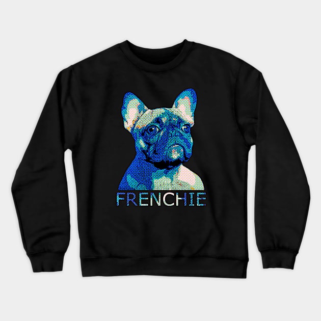 French bulldog colorful vintage style for frenchie lover Crewneck Sweatshirt by Collagedream